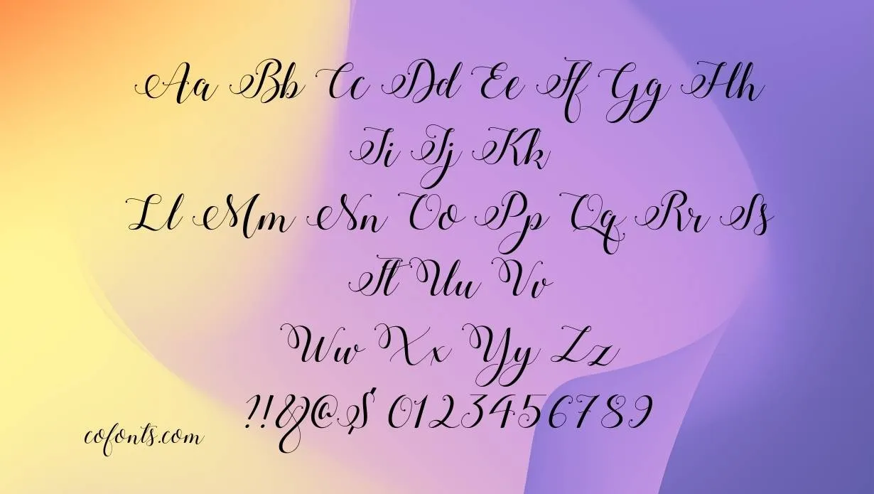 Stylish Calligraphy Font Free Download style variations