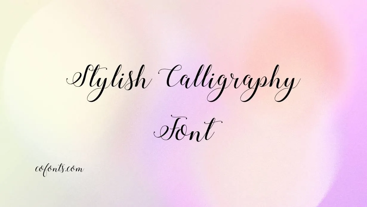 Preview of Stylish Calligraphy Font Free Download