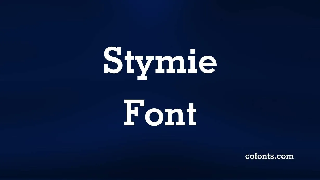 Preview of Stymie Font Free Download