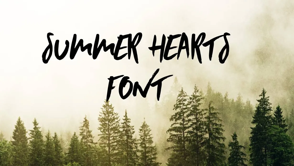 Preview of Summer Hearts Font Free Download