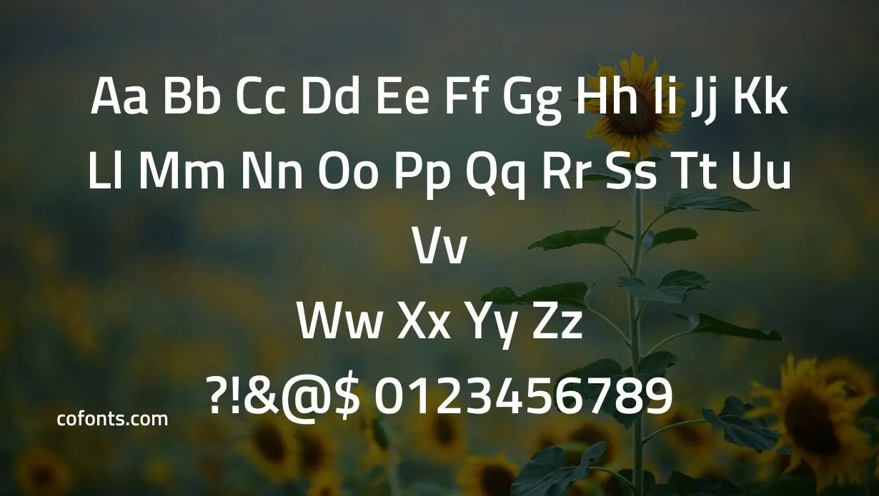 Sunflower Font Free Download style variations