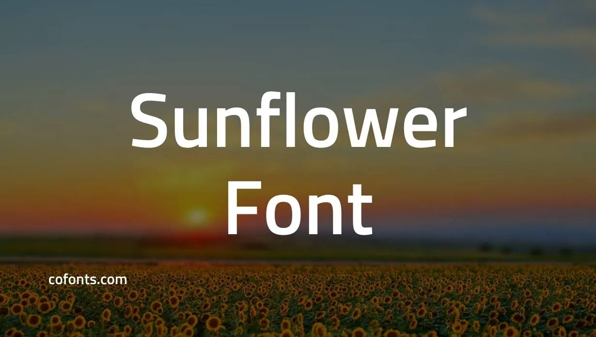 Preview of Sunflower Font Free Download