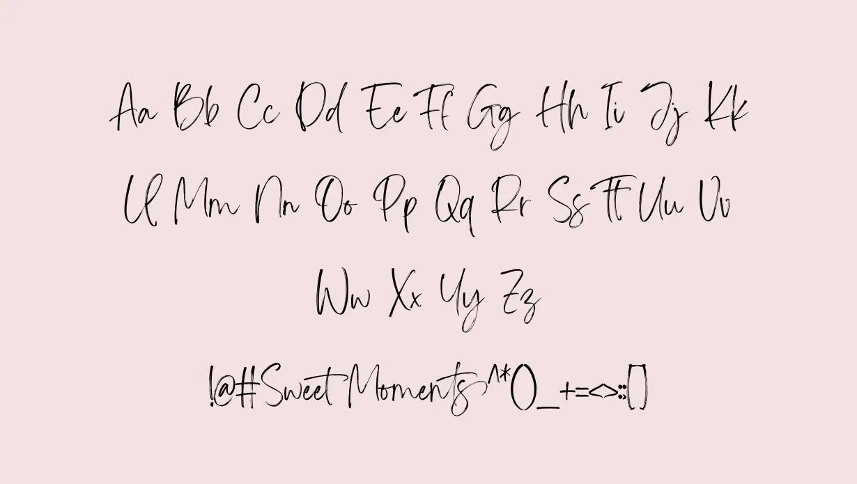 Sweet Moments Font Free Download style variations