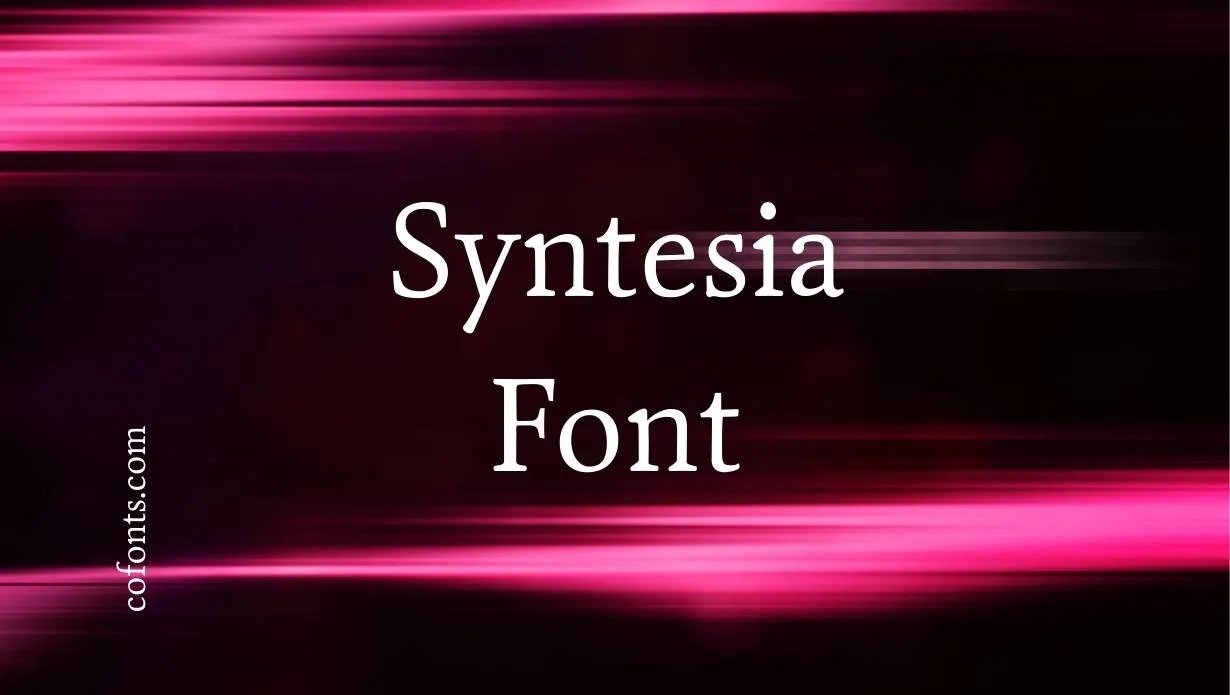 Preview of Syntesia Font Free Download