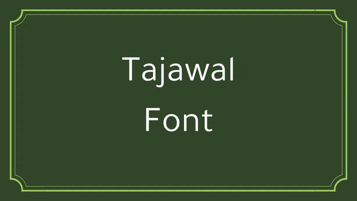 Preview of Tajawal Font Free Download