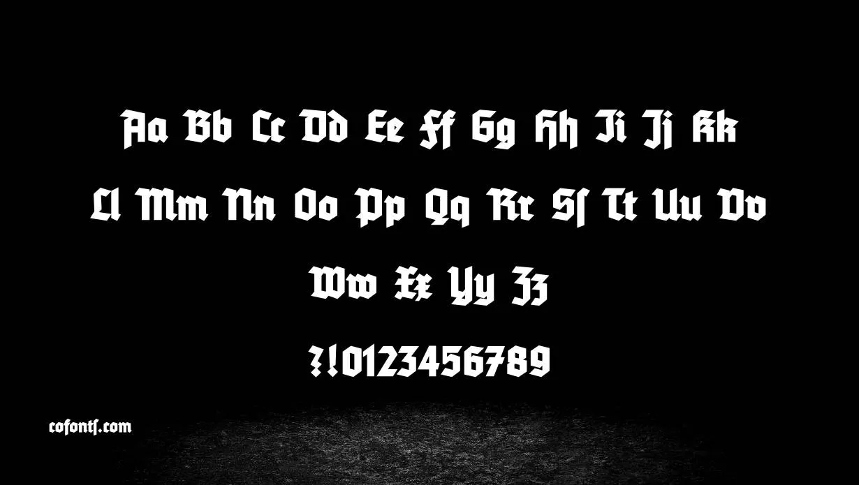 Tannenberg Font Free Download style variations