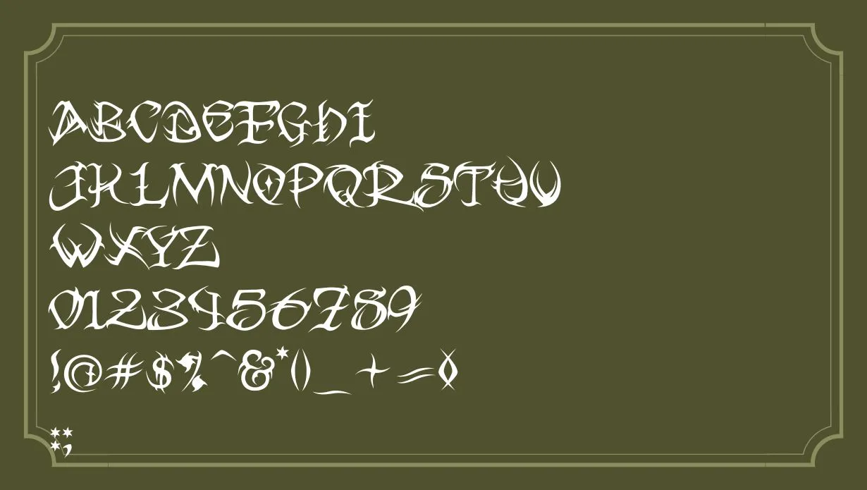 Tattoo Font Free Download style variations