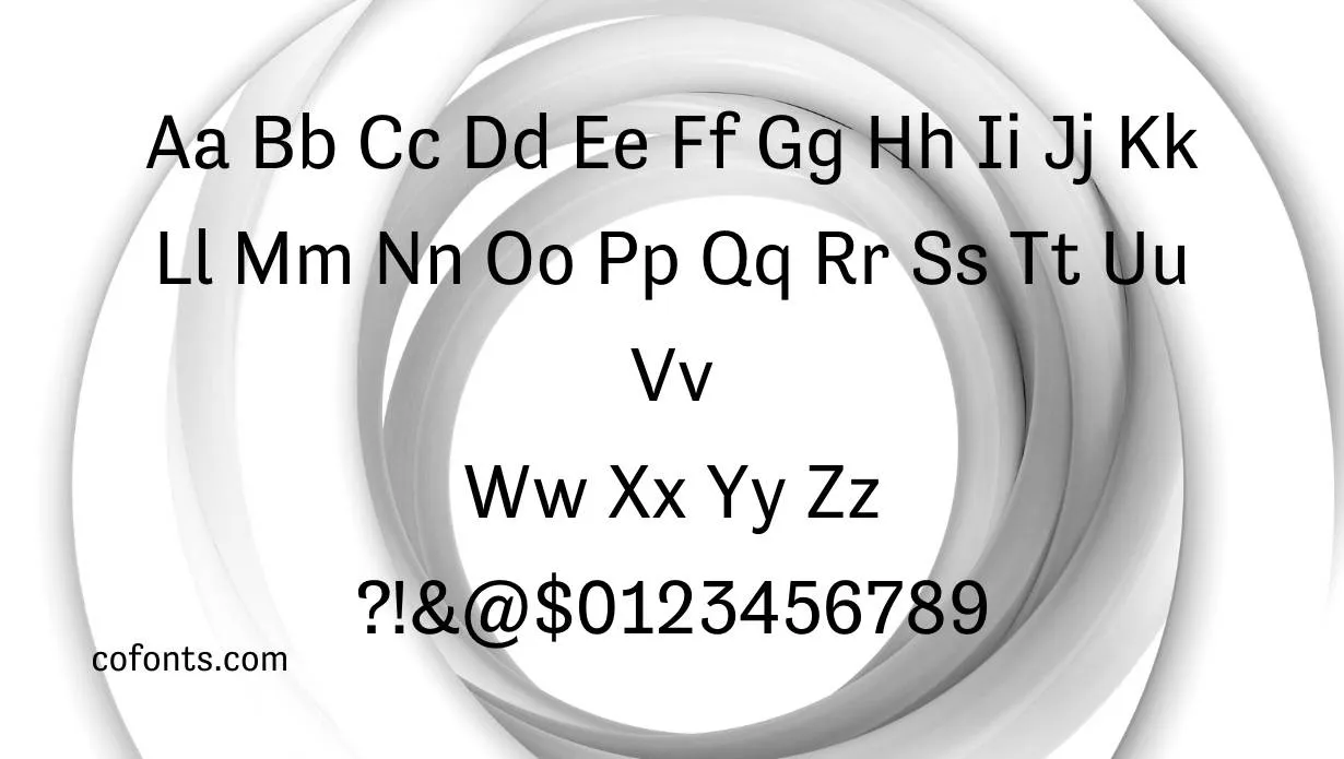 Tenso Font Free Download style variations