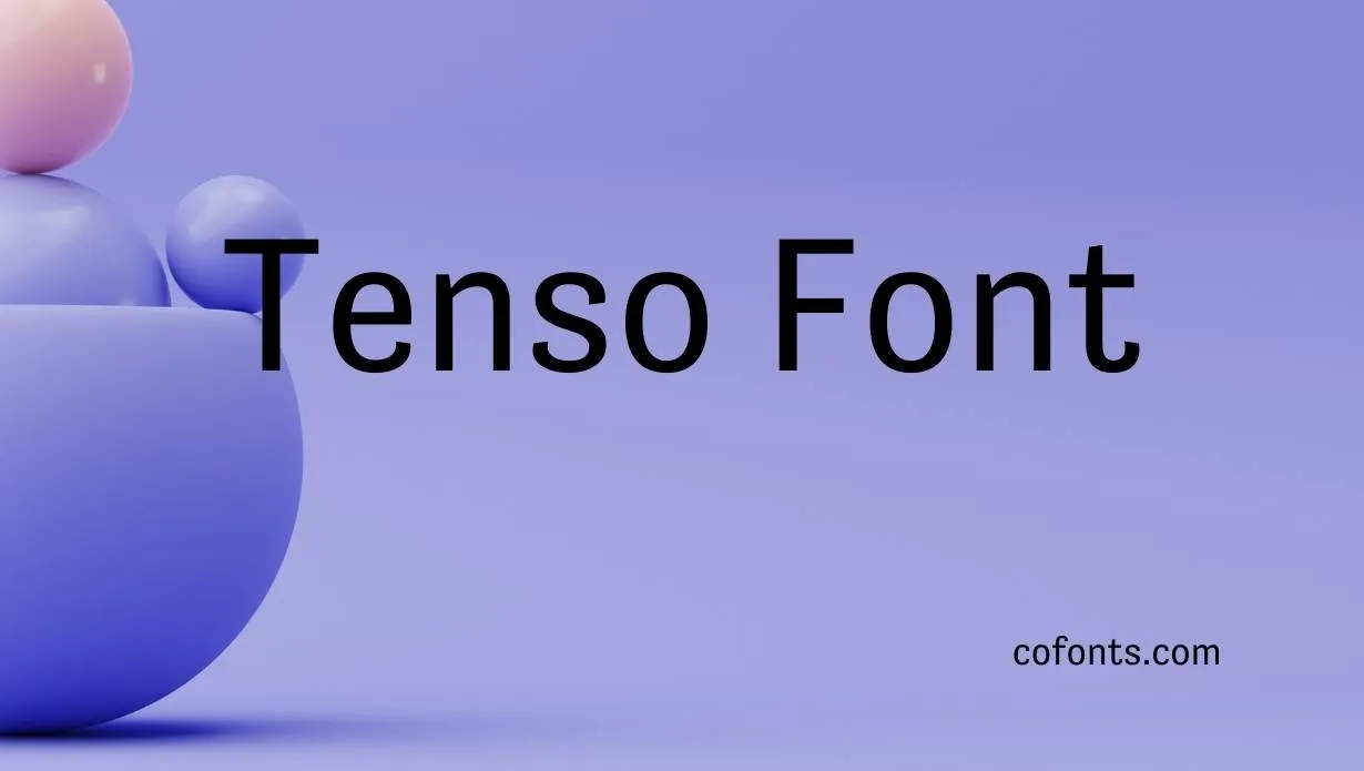 Preview of Tenso Font Free Download