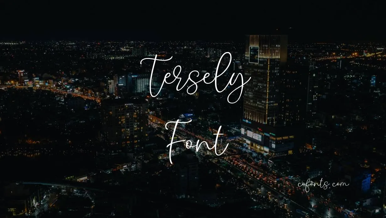Preview of Tersely Font Free Download