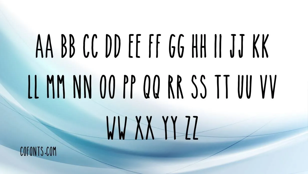 The Skinny Font Free Download style variations