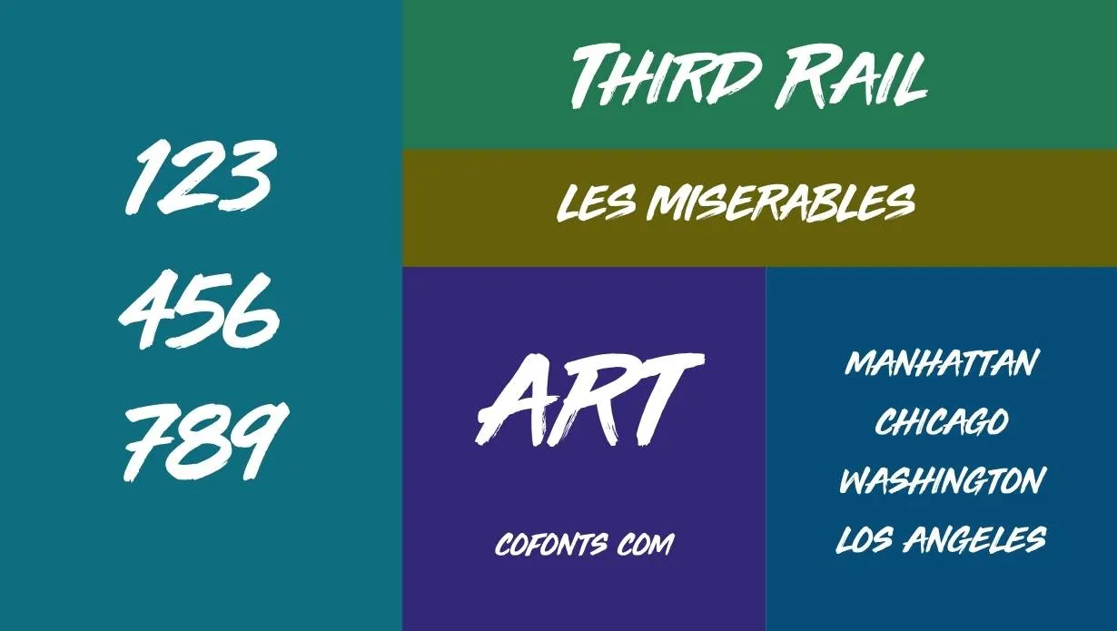 Third Rail Font Free Download style variations