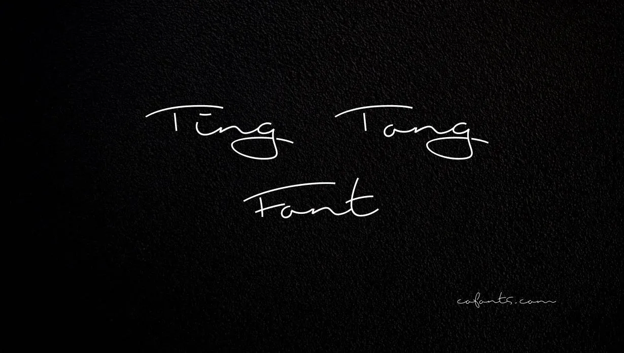 Preview of Ting Tong Font Free Download
