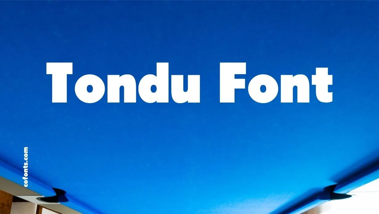 Preview of Tondu Font Free Download