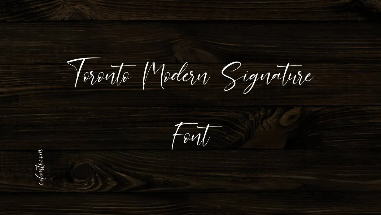 Preview of Toronto Modern Signature Font Free Download