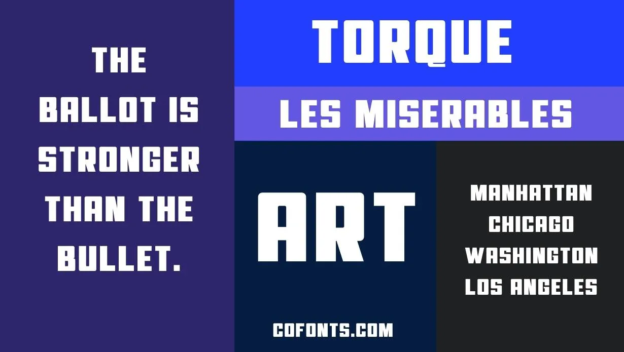 Torque Font Free Download style variations