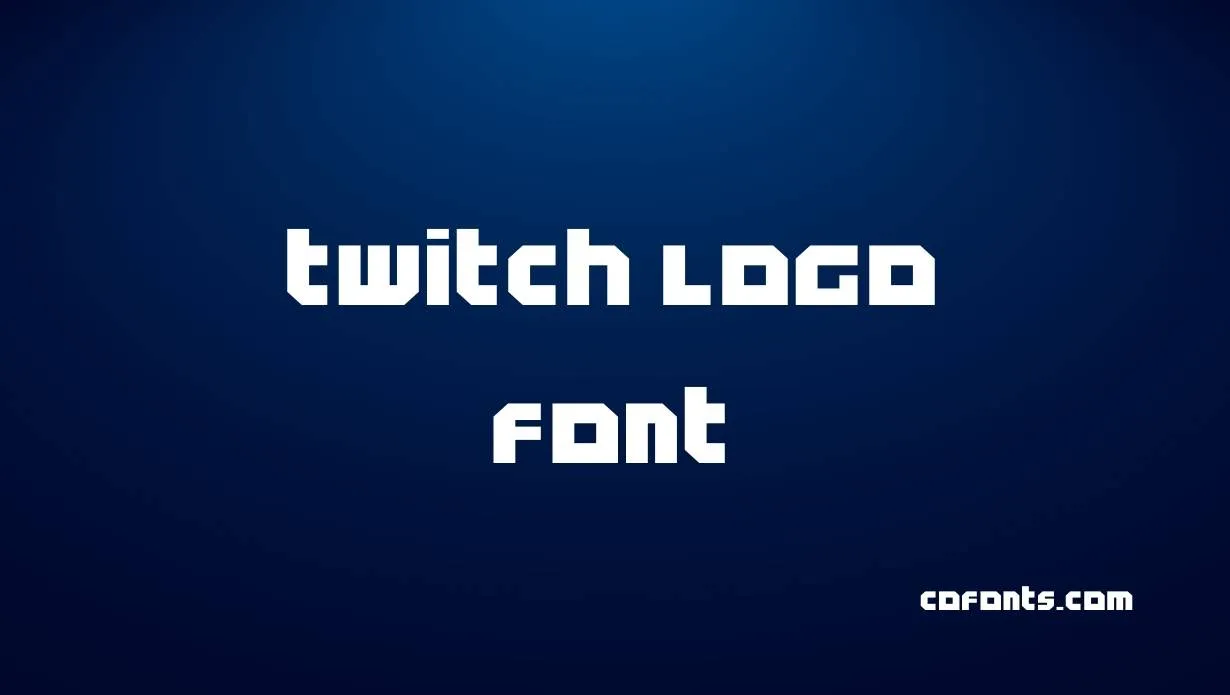 Preview of Twitch Logo Font Free Download