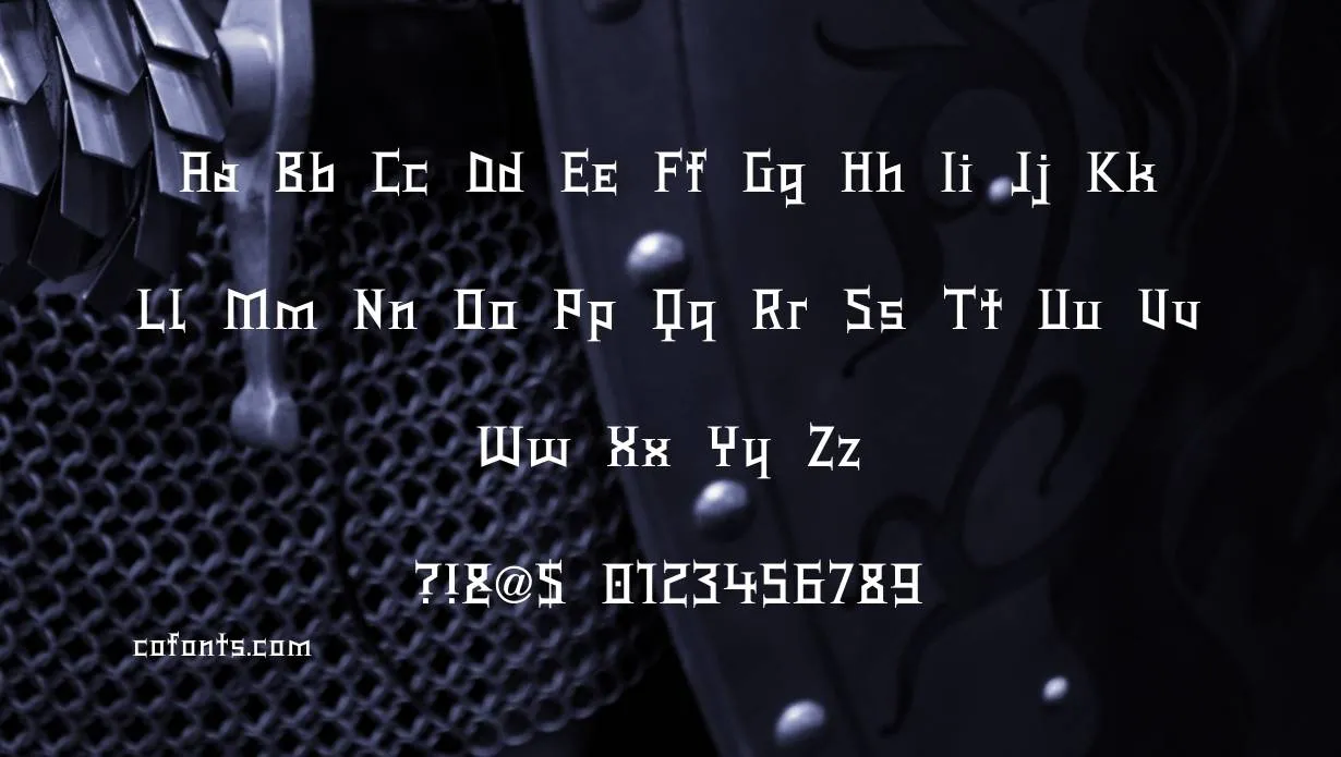 Type Knight Font Free Download style variations