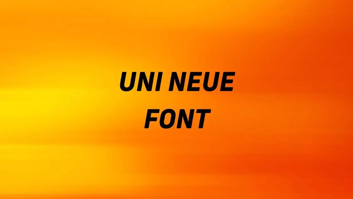 Preview of Uni Neue Font Free Download