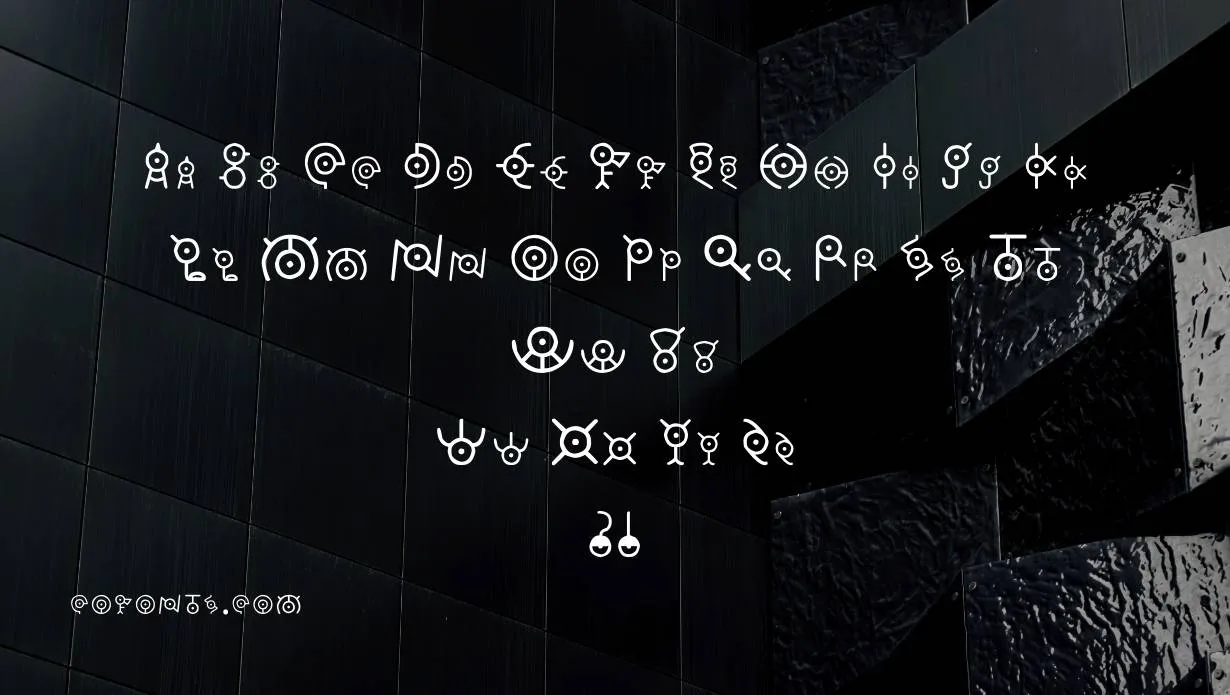 Unown Font Free Download style variations