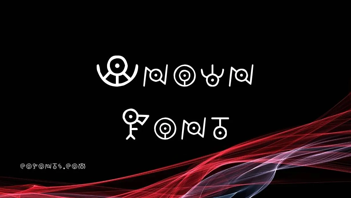 Preview of Unown Font Free Download