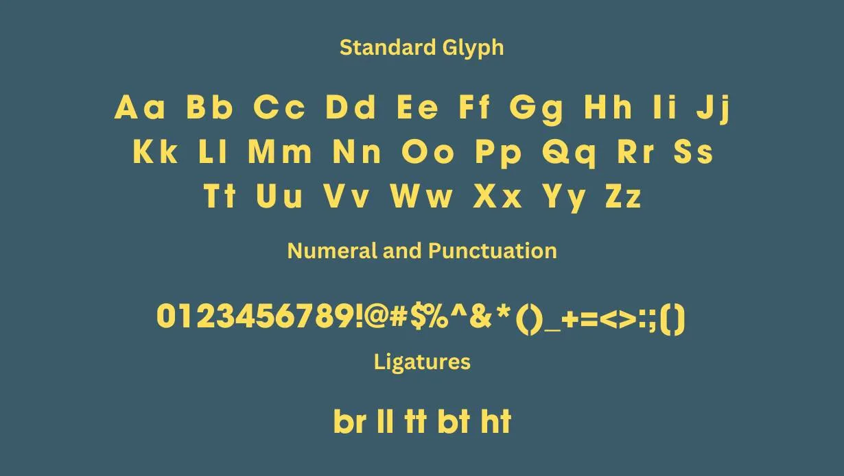 UTM Avo Font style variations