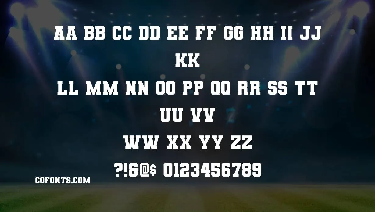 Varsity Team Font Free Download style variations