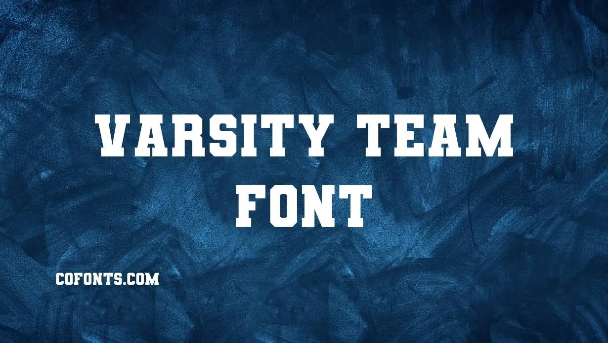 Preview of Varsity Team Font Free Download