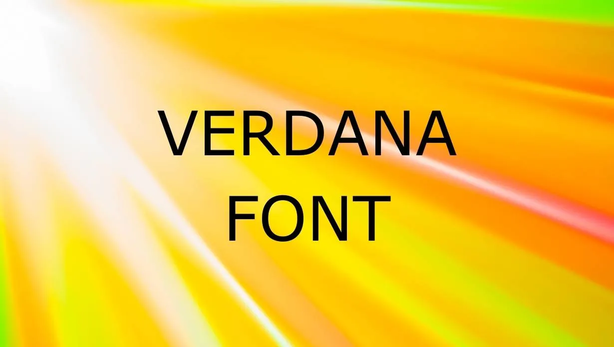 Preview of Verdana Font Free Download