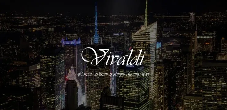 Preview of Vivaldi Italic Font