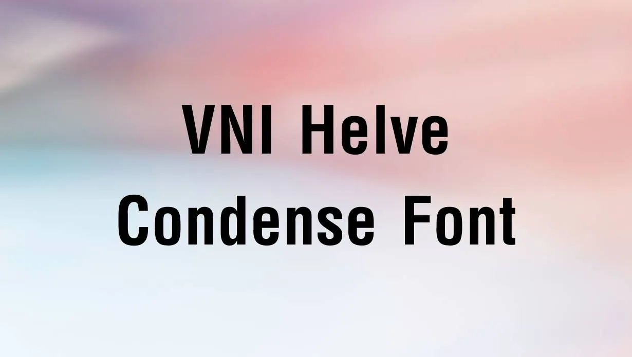 Preview of VNI-Helve-Condense Font Free Download