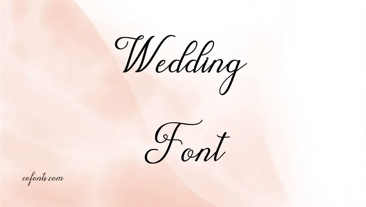 Preview of Wedding Font Free Download