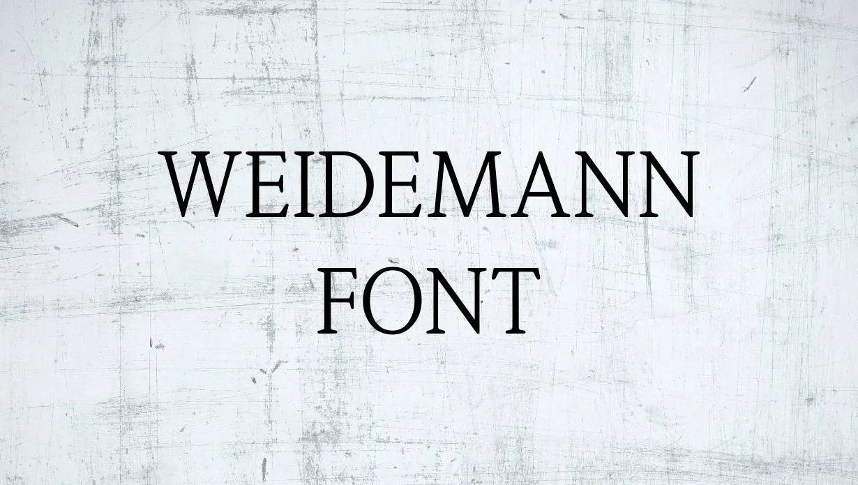 Preview of Weidemann Font Free Download