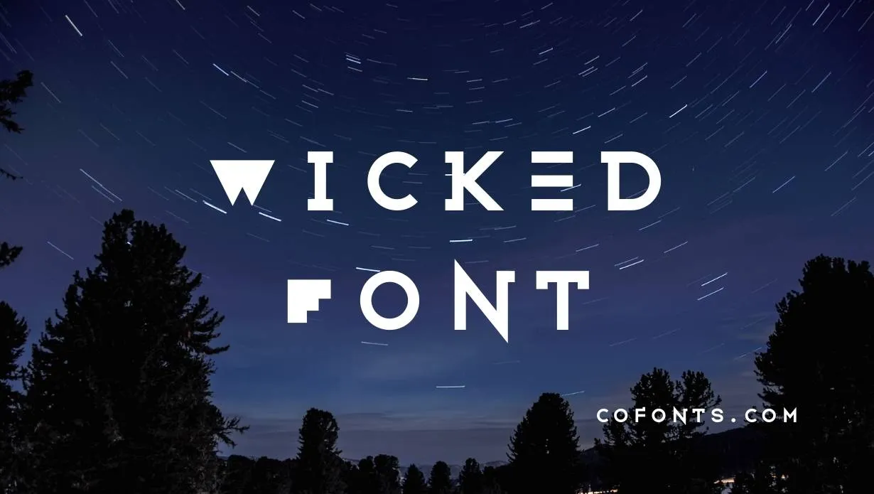 Preview of Wicked Font Free Download