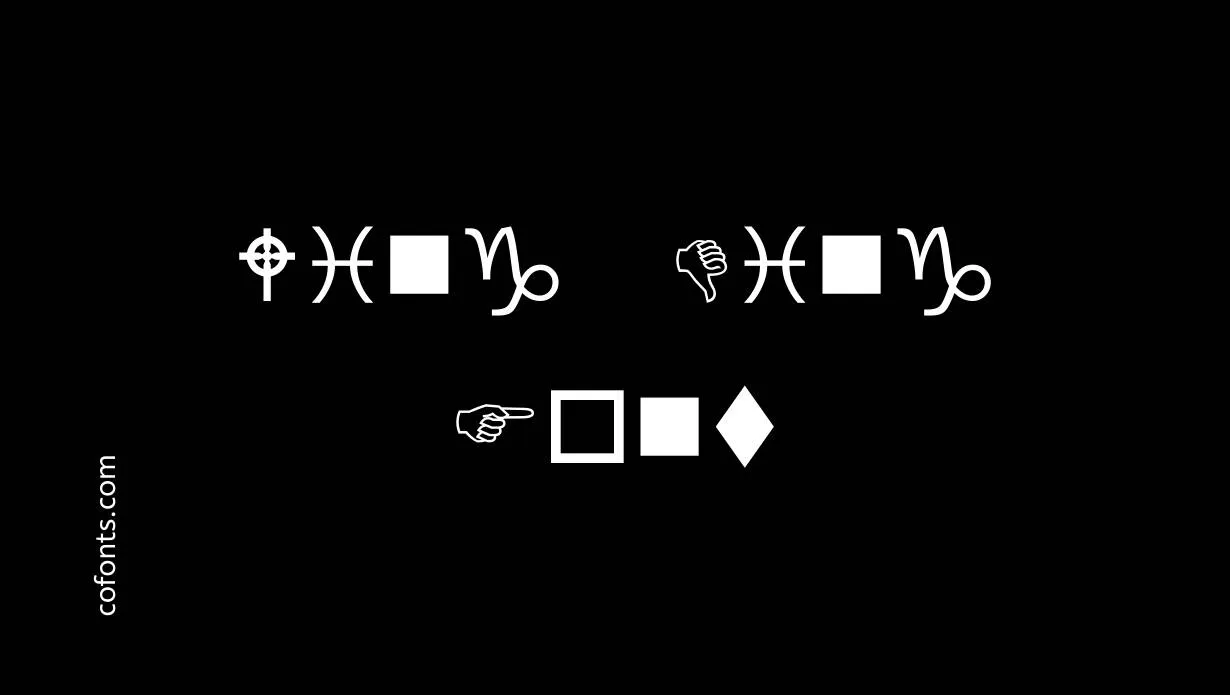 Preview of Wing Ding Font Free Download