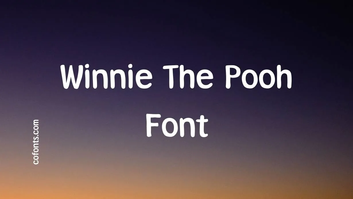 Preview of Winnie the Pooh Font Free Download