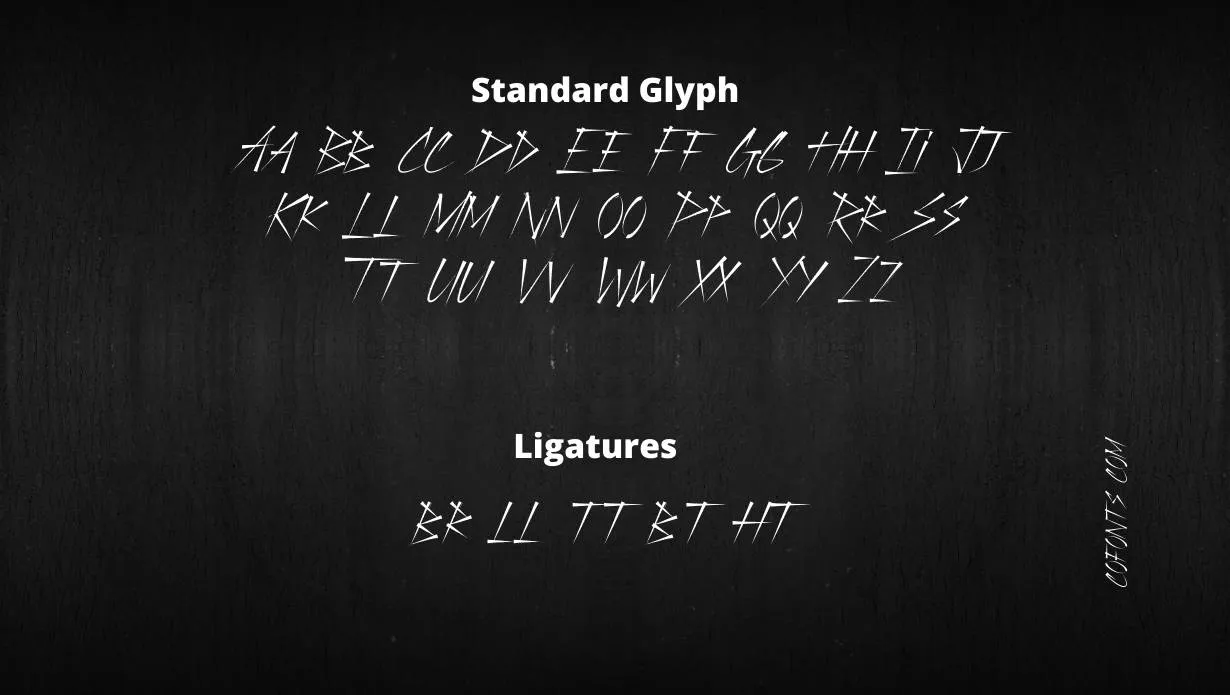 Yakuza Font style variations