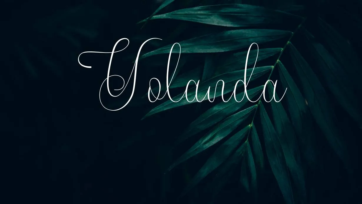 Preview of Yolanda Font