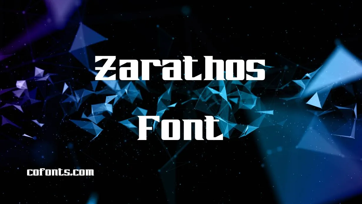 Preview of Zarathos Font Free Download