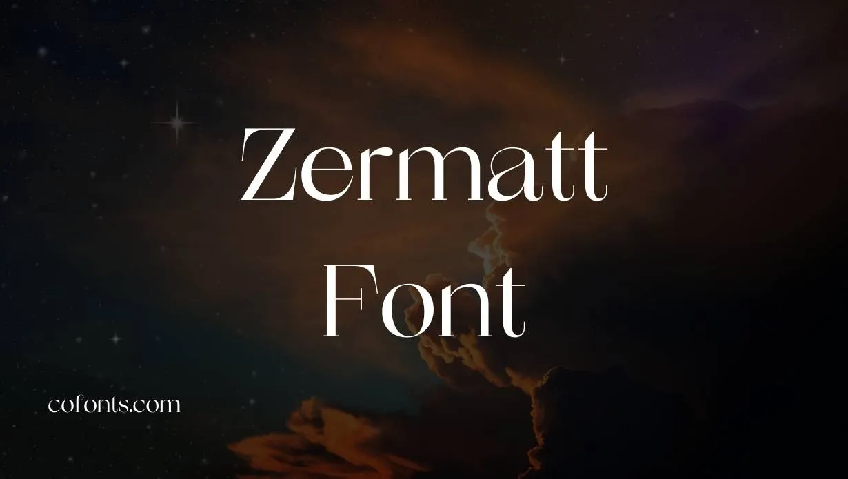 Preview of Zermatt Font Free Download