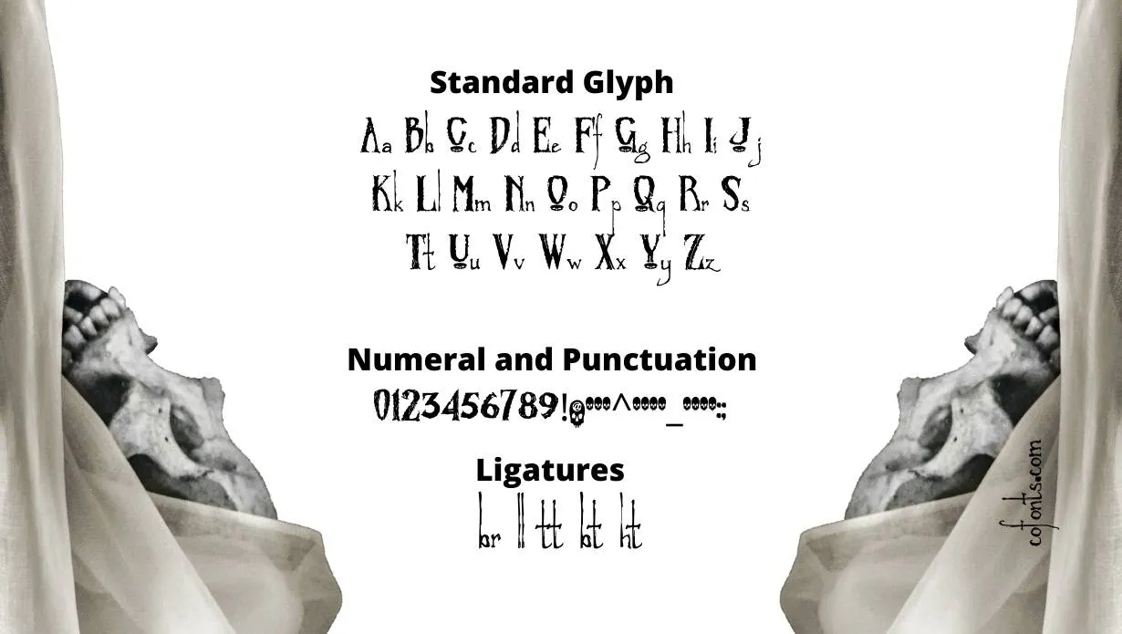 Zombified Font Free Download style variations