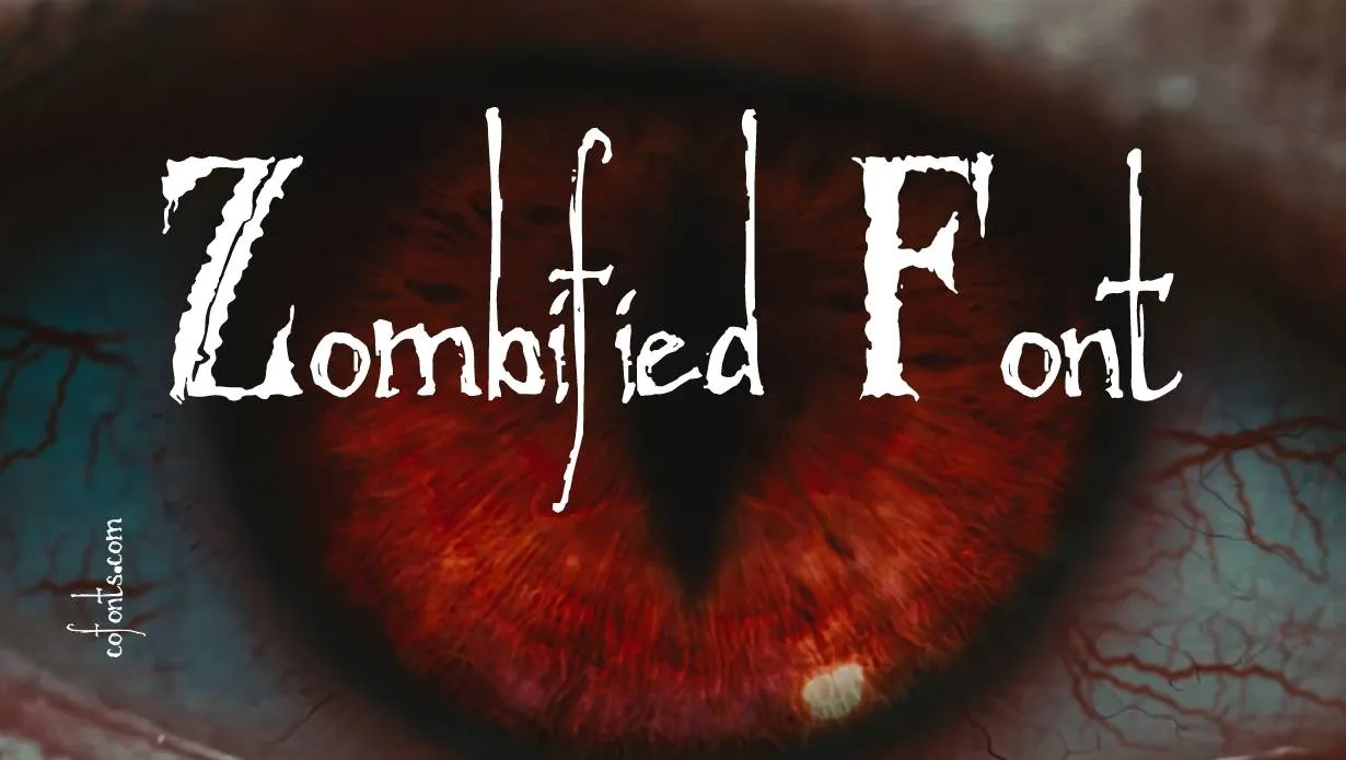 Preview of Zombified Font Free Download