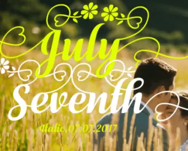July Seventh-Font