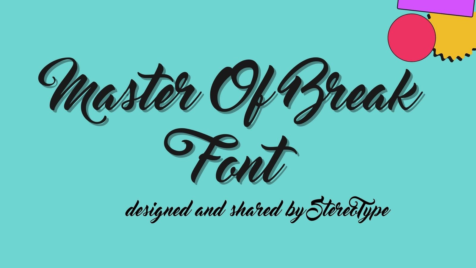 Master Of Break Font Free Download Cofonts