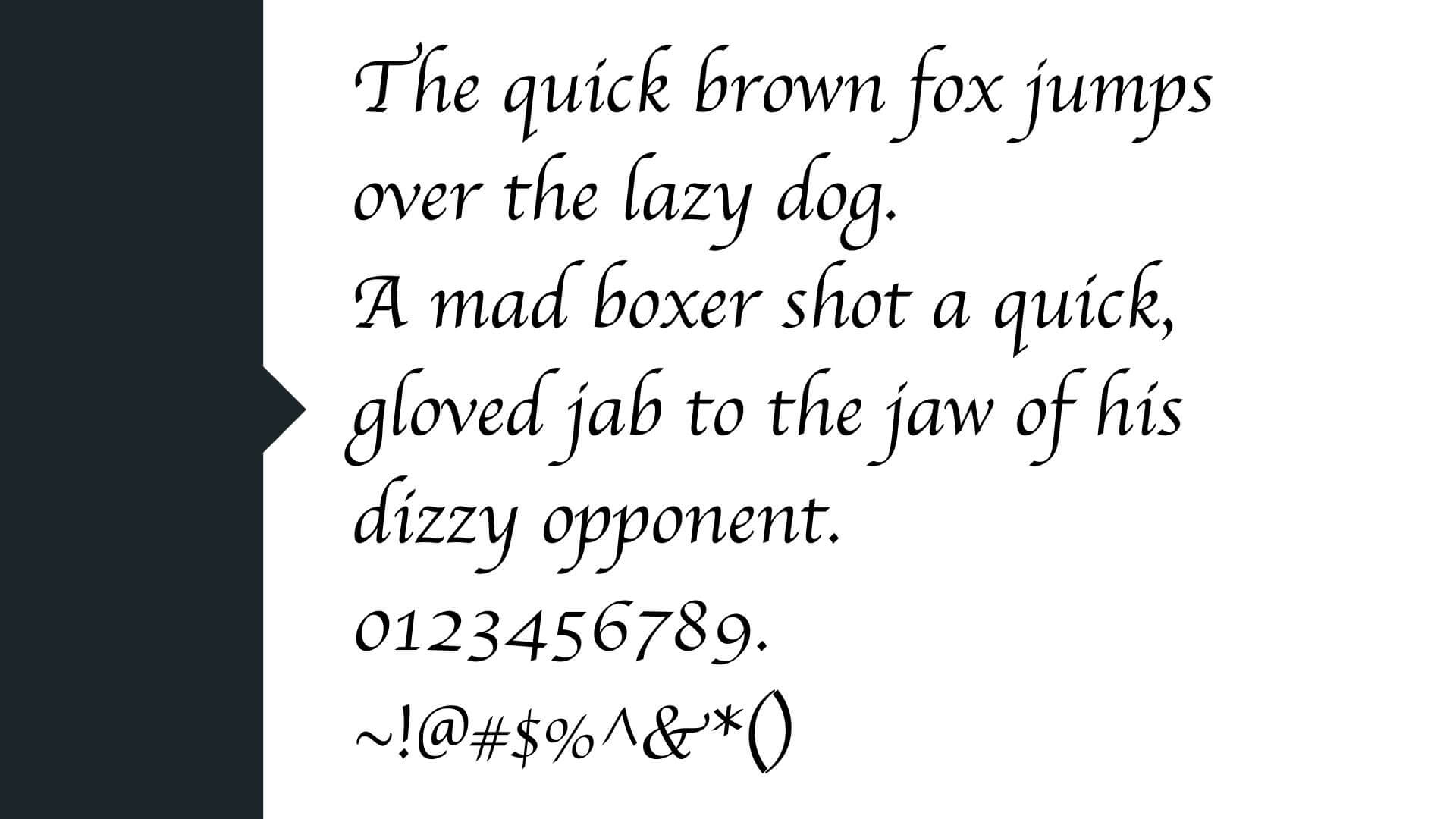 Apple Chancery Font View