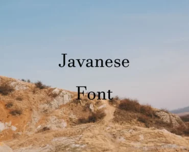 Javanese Font