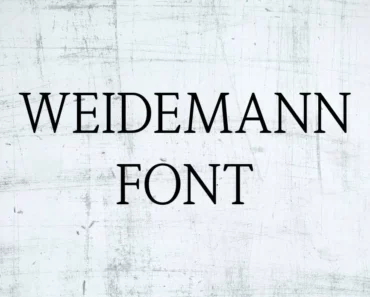 Weidemann Font