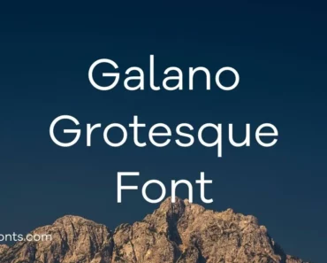 Galano Grotesque Font