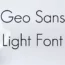 Geo Sans Light Font