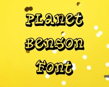 Planet Benson font